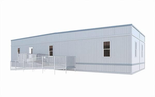 the mobile classroom trailer is 35 feet long, 8 feet wide, and 10 feet tall